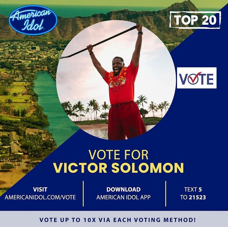 Vote Victor Solomon American Idol 2025 Top 24 Voting Hawaii Week